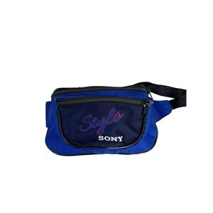 Sony Stylo Fanny Pack Waist Pouch Tote Bag Zipper Blue‎